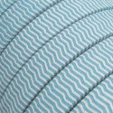 Turquoise zigzag outdoor garland flat cable