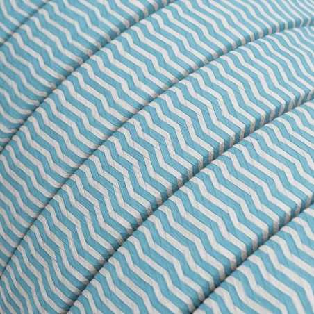 Turquoise zigzag outdoor garland flat cable