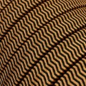 Flat outdoor zigzag black and ochre garland cable