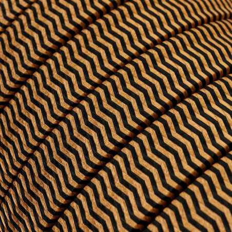 Flat outdoor zigzag black and ochre garland cable