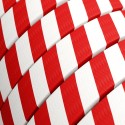 Flat red and white outdoor garland cable