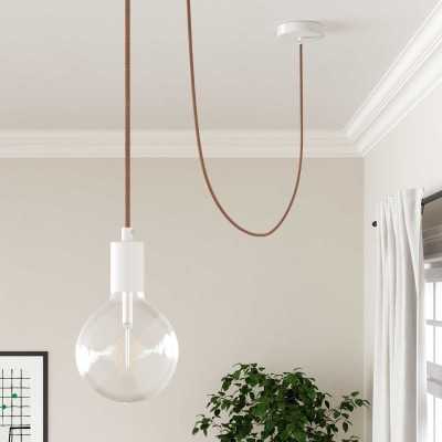 Decorative textile cable by the meter approved in linen pink color