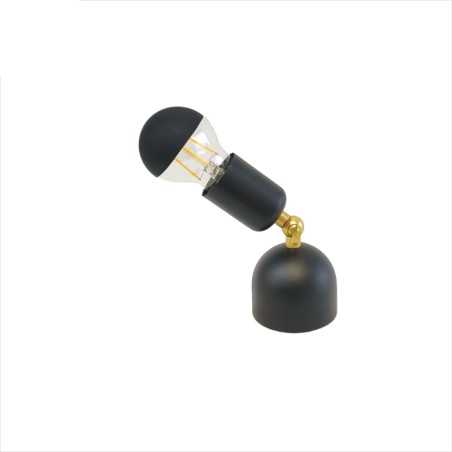 Articulated focal lamp with black dome bulb