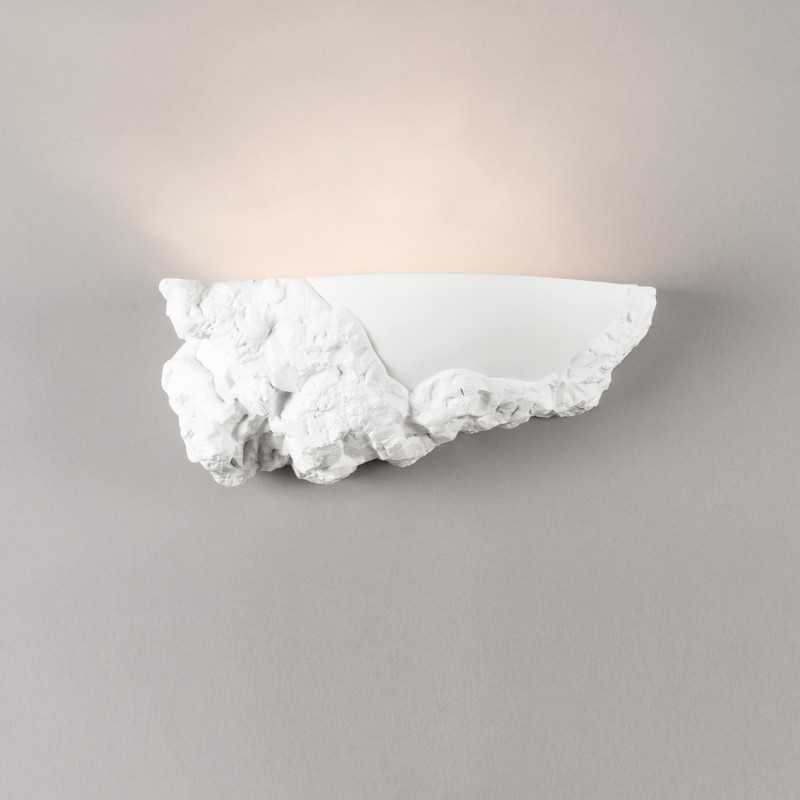 Wall lamp engraved plaster 360mm x 135mm x 135mm