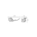 Wall lamp engraved plaster 360mm x 135mm x 135mm