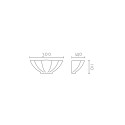Wall lamp modernist plaster 300mm x 110mm x 140mm