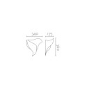 Wall lamp modernist plaster 340mm x 360mm x 135mm