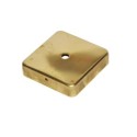 Brass-plated metal bracket 90mm x 90mm with one outlet