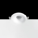 Plaster GU10 spotlight with a diameter of 85 mm and a height of 110 mm.
