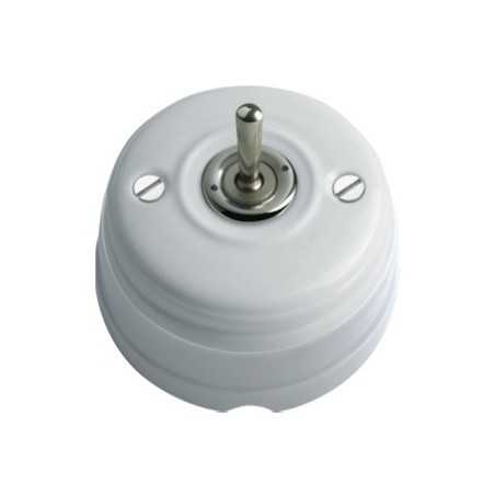 Surface porcelain switch with metal tab