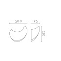 Wall lamp modernist plaster 300mm x 220mm x 125mm