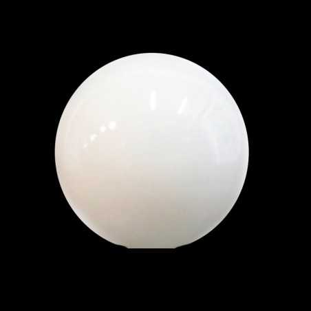 White shiny glass globe without neck for lamps