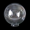 Crystal globe with transparent neck for lamps