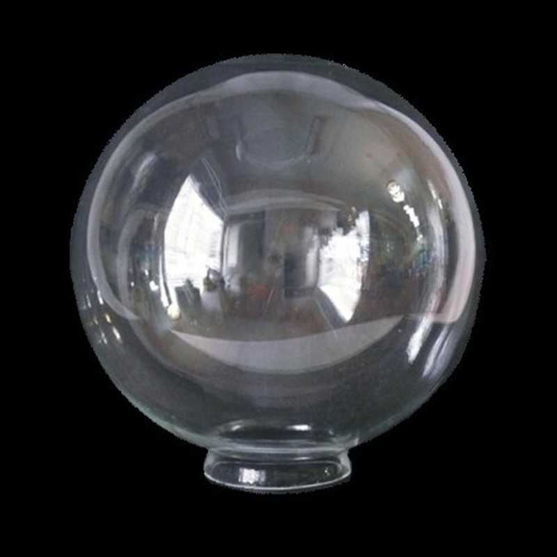 Crystal globe with transparent neck for lamps