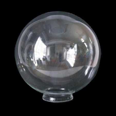 Crystal globe with transparent neck for lamps