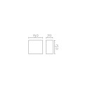 Wall lamp straight plaster 150mm x 150mm x 70mm with double outlet