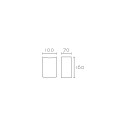 Wall lamp plaster 100mm x 160mm x 70mm with double outlet