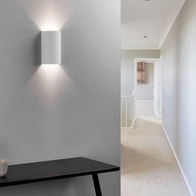 Wall lamp plaster 100mm x 160mm x 70mm with double outlet