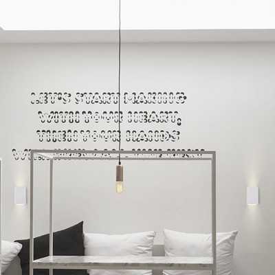 Wall lamp straight plaster 75mm x 180mm x 75mm with double outlet