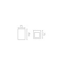 Wall lamp straight plaster 75mm x 180mm x 75mm with double outlet