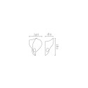 Wall lamp modernist plaster 240mm x 280mm x 180mm