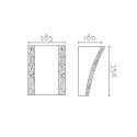 Wall lamp engraved plaster 285mm x 350mm x 180mm
