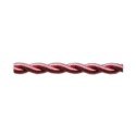 Braided decorative textile cable with a silk finish in pink color.