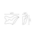 Wall lamp modernist plaster 420mm x 210mm x 140mm