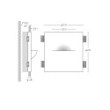Wall lamp embedded plaster 200mm x 400mm x 53mm deep.