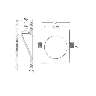 Plaster marker 230mm x 350mm x 78mm depth