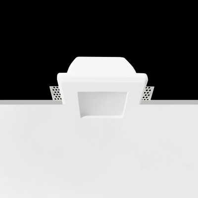 Plaster GU10 spotlight 70 mm x 70 mm and height 115mm