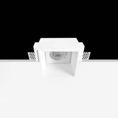 Plaster GU10 spotlight 98mm x 98mm and height 120mm