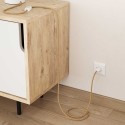 Decorative textile cable by the meter, approved, in jute color.