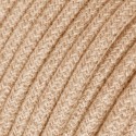 Decorative textile cable by the meter, approved, in jute color.