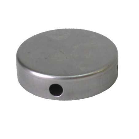 Iron support 80mm diameter x 20mm with lateral outlet