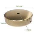 Brass support of 120mm diameter x 25mm and one outlet