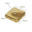 Square brass rosette 90mm