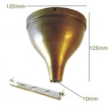 Ceiling support in pear shape Ø120X125.35H Brass