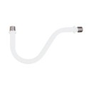 Curved white hook-type arm 135mm x 70mm with stops