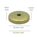 Brass globe holder cap 50.5mm diameter x 5.5mm
