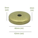 Brass globe holder cap 40mm diameter x 3mm