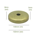 Brass globe holder cover 100mm diameter x 5mm