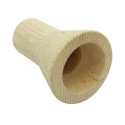 Conical wooden lamp holder cover for E14 and GU10 sockets