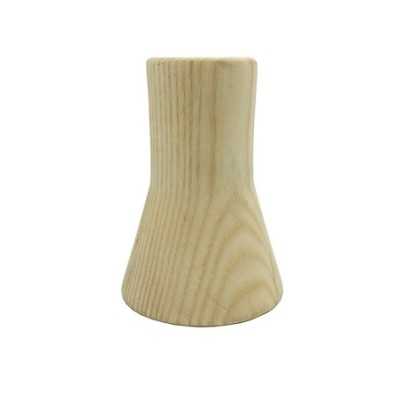 Conical wooden lamp holder cover for E14 and GU10 sockets