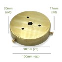 Brass flagpole holder 98mm x 17mm with screws