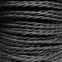 Braided cable by the meter, black color, various sections.