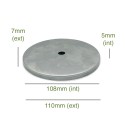 Raw iron lampshade holder 108mm diameter x 5mm