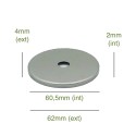 Raw iron lamp holder cover 60.5mm diameter x 2mm
