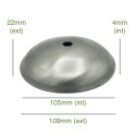 Raw iron globe holder cover 105mm diameter x 4mm