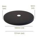 Black balloon cover cap 100mm diameter x 5mm